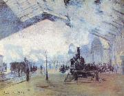 Claude Monet Saint Lazare Train Station oil on canvas